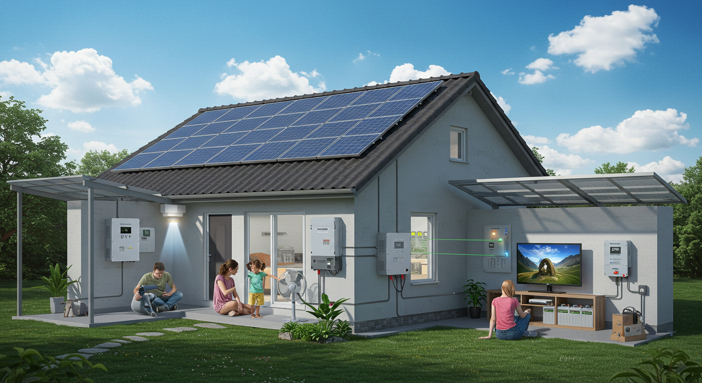 solar led home lighting system