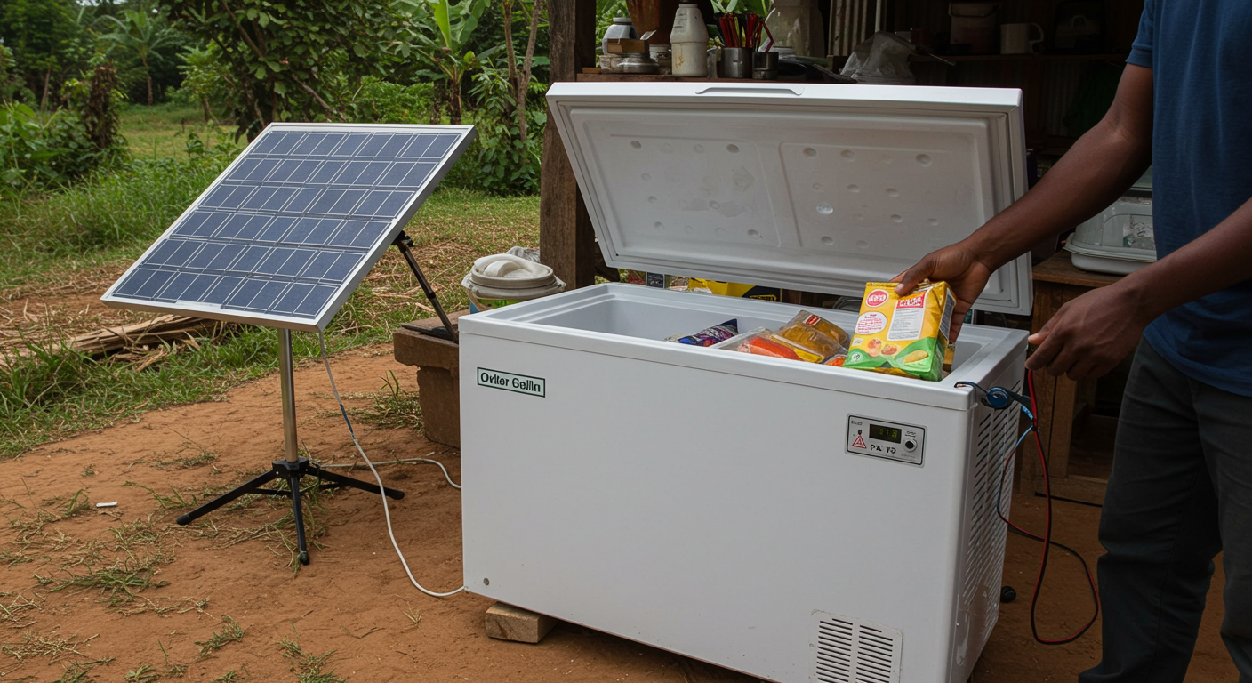 solar directly powered freezer