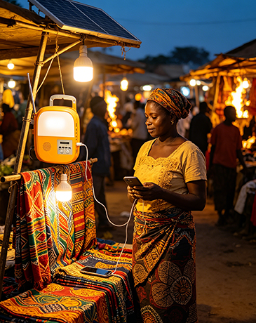 FM MP3 Bluetooth solar lighting system application